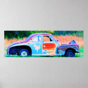 Póster Carro Abandonado