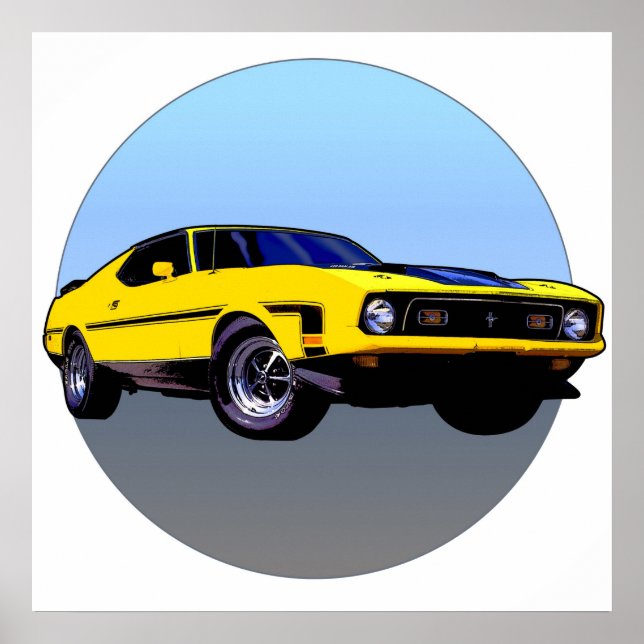 Poster Carro Amarelo (Frente)