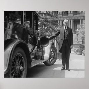 Póster Carro antigo equipado rádio, 1920