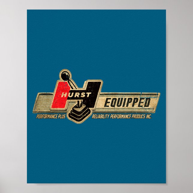 Poster Carro Antigo Retro Clic Hurst Performance Corrida  (Frente)