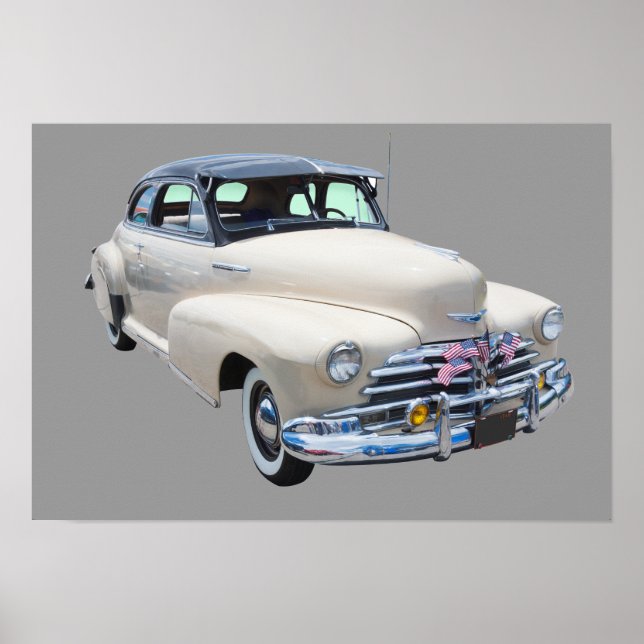 Poster Carro Antiguo Chevrolet Fleetmaster 1948 (Frente)