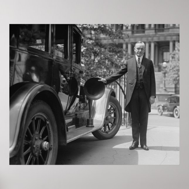 Póster Carro Antiquado Equipado Com Rádio, 1920 (Frente)