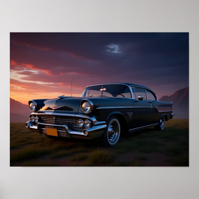 Poster Carro Clássico (Frente)