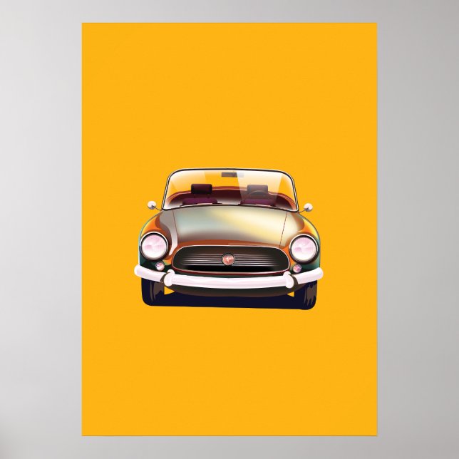 Poster Carro clássico vintage (Frente)