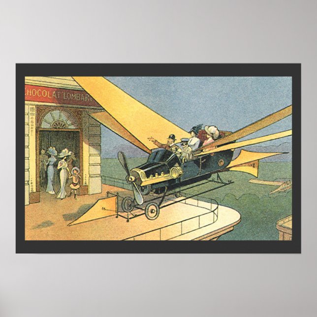 Poster Carro conversível Steampunk de ficção científica r (Frente)