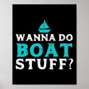 Poster Carro de Boater Capitão Proprietário da Tripulação