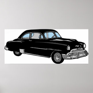 Póster Carro de Chevy Vintage de 1950 - Clássico!