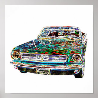 Poster Carro de cores legal