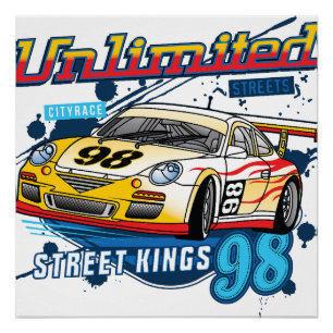 Póster Carro de Corrida _ Motor 1