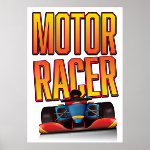 Poster Carro de corrida motorizado