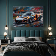 Carro de Corrida Supercarro Orange GTR