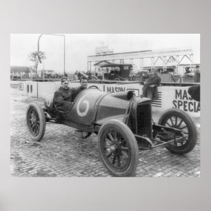 Póster Carro de corridas 1913