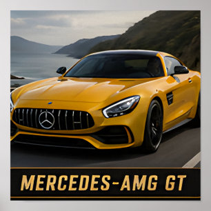 Poster Carro de desempenho moderno alemão Mercedes-AMG GT
