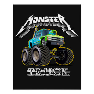 Póster Carro de desenho animado
