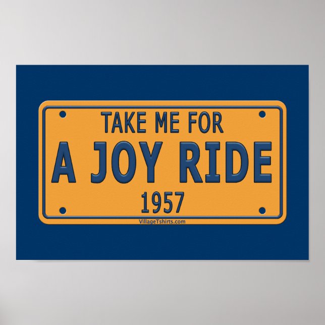 Póster Carro de Joy Ride 1957 (Frente)