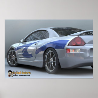 Póster Carro de kit de polimento para tutores digitais