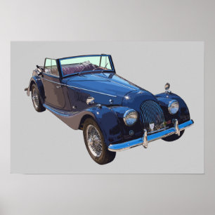 Póster Carro Desportivo Convertível Morgan Plus 4, 1964