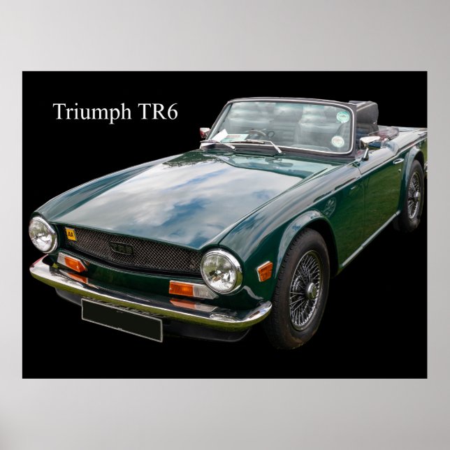 Poster Carro Desportivo TR6 Triumph (Frente)