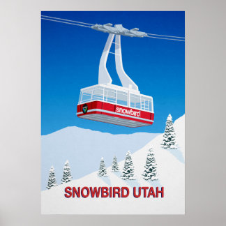 Póster Carro do cabo Snowbird Ski Resort
