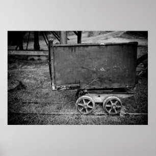 Poster Carro Dourado do minério