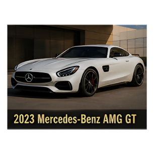 Póster Carro Esportivo de Luxo Moderno Mercedes-Benz AMG