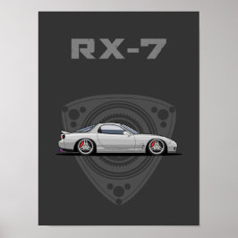 Poster carro JDM rotary RX7 FD