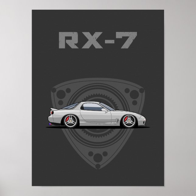 Poster carro JDM rotary RX7 FD (Frente)