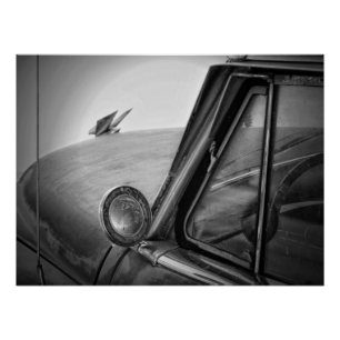 Póster Carro monocromático