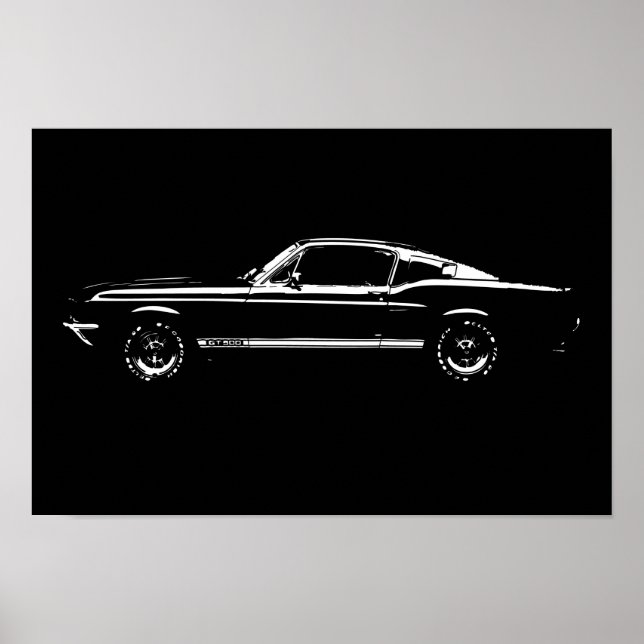 Poster Carro Mustang (Frente)