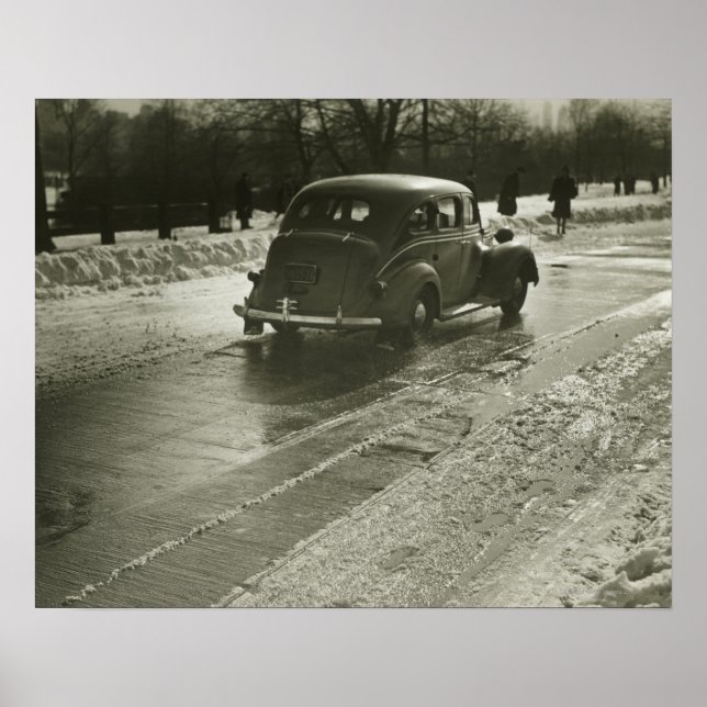 Póster Carro na estrada (Frente)