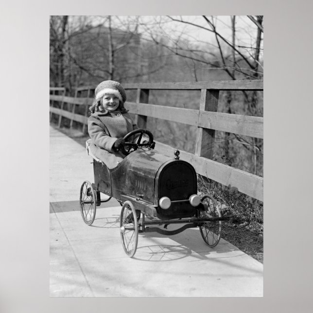 Poster Carro Pedal Antiquado, 1922 (Frente)