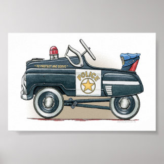 Póster Carro Policial Pedal