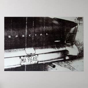 Póster Carro preto e branco