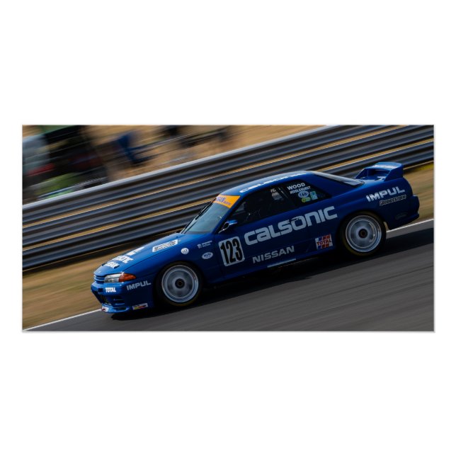 Póster Carro Race Calsonic Nissan Skyline GT-R32 (Frente)