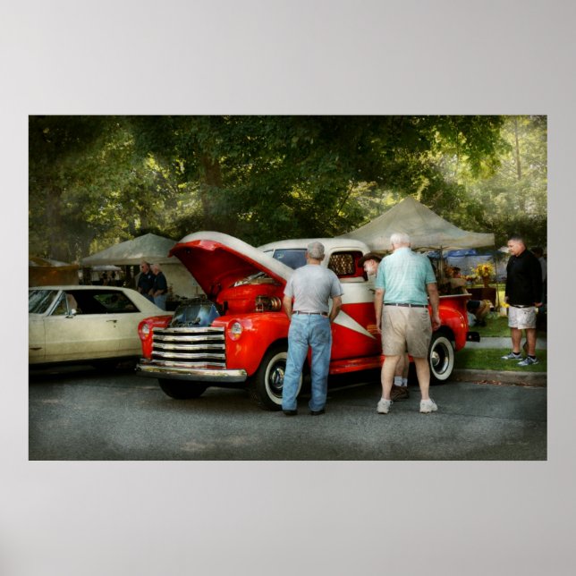 Póster Carro - Rapazes e carros (Frente)
