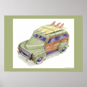 Póster Carro Surf