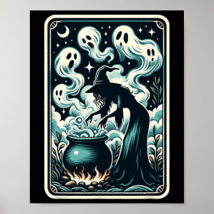 Poster Carro Tarô Sobrenatural de Bruxo Cauldron Gótico