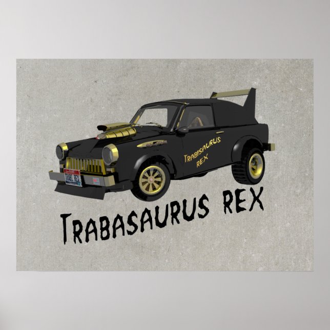 Poster Carro Trabant Alemão-Leste Personalizado (Frente)