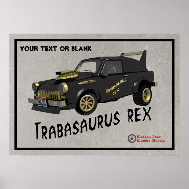 Poster Carro Trabant Alemão-Leste Personalizado (Frente)