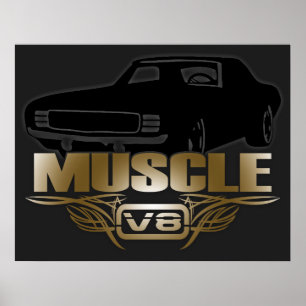 Póster Carro V8 do músculo