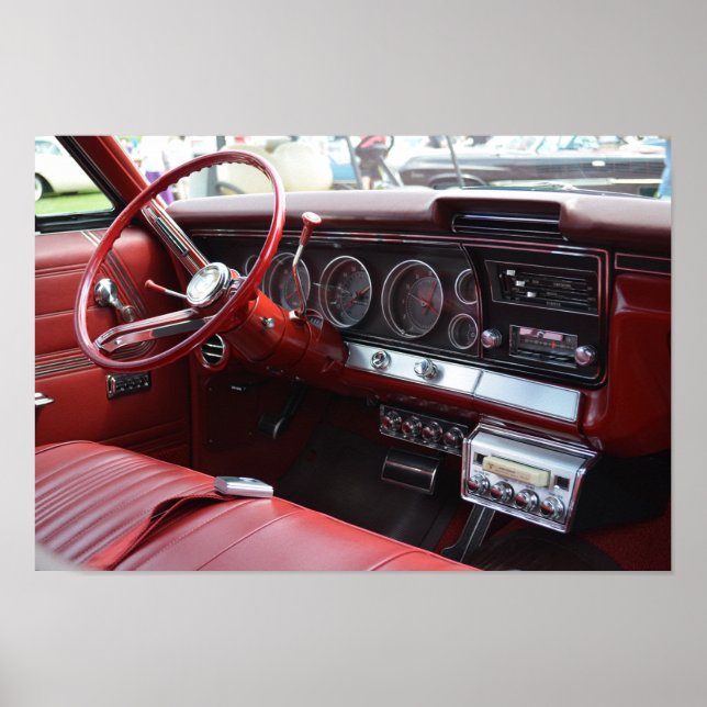 Poster Carro velho com 8 pistas (Frente)