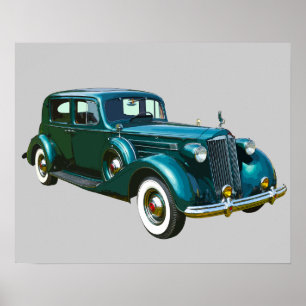 Póster Carro verde do luxo de Packard
