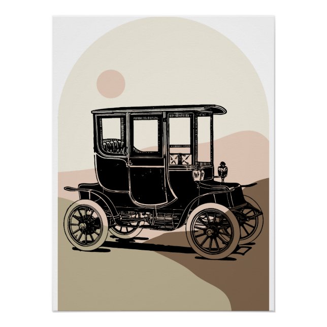 Póster Carro vintage (Frente)