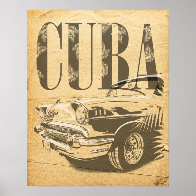 Poster Carro vintage (Frente)