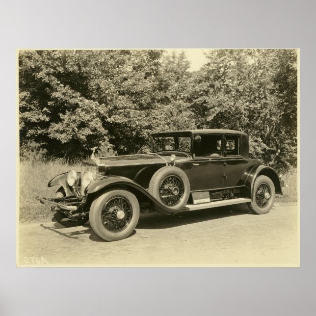 Poster Carro vintage antigo antigo (Frente)