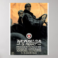 CARRO VINTAGE de propaganda AUTOMÓVEL CLUB DI MILA