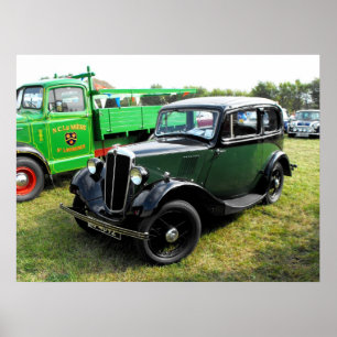 Poster Carro vintage Morris 8