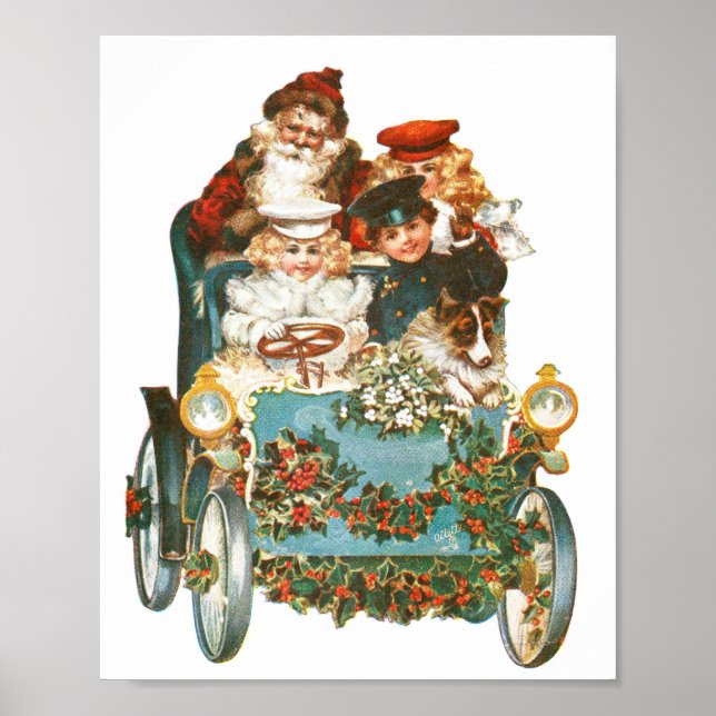Poster Carro vintage | Natal (Frente)