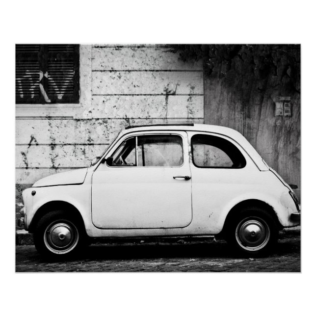 Póster Carro vintage perfeito para Poster | Fiat 500 | Ro (Frente)