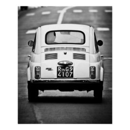 Póster Carro vintage perfeito para Poster | Fiat 500 | Ro